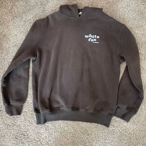 white fox hoodie, slate gray size s/m